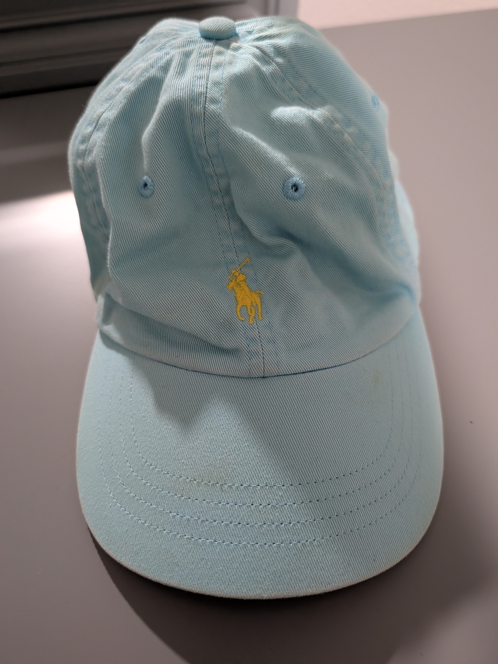 Women's Ralph Lauren Polo Light Blue Baseball Cap With Yellow Pony